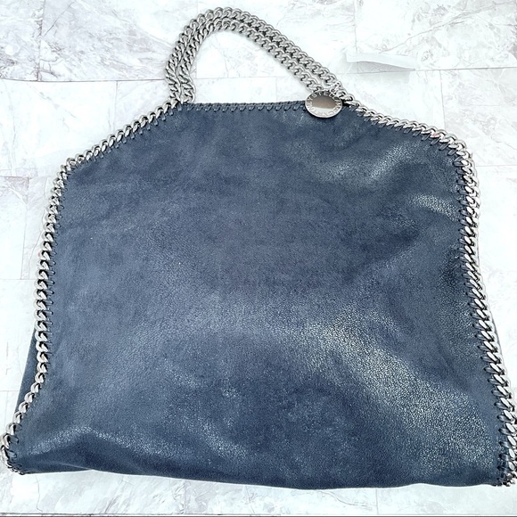 🆕 Authentic Stella McCartney Navy 3 Chain Falabella Tote Bag - Picture 3 of 9